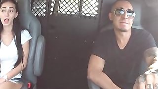 Teen gets rough fucked in back of a van
