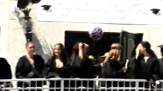 Blonde College Grad Sucking Dick At Ceremony Outdoors POV