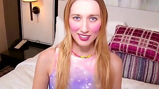 Cute teens aspiring to be stars give POV handjobs for sticky cum surprise in their mouths